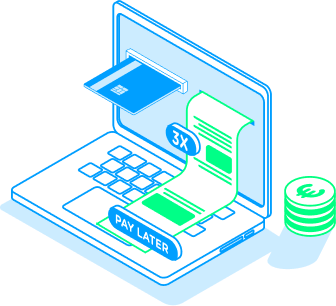 Image ordinateur Floa Pay solution paiements fractionnés 3x betalen, Betaal later voor uw klanten
